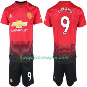 Divisa di Calcio Manchester United Lukaku 9 Bambino Prima 2018/2019